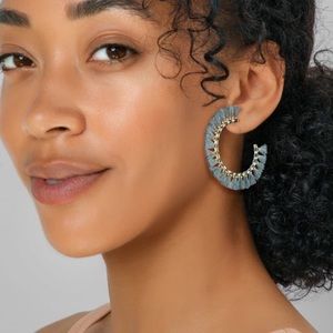 Kendra Scott Evie hoops in turquoise blue